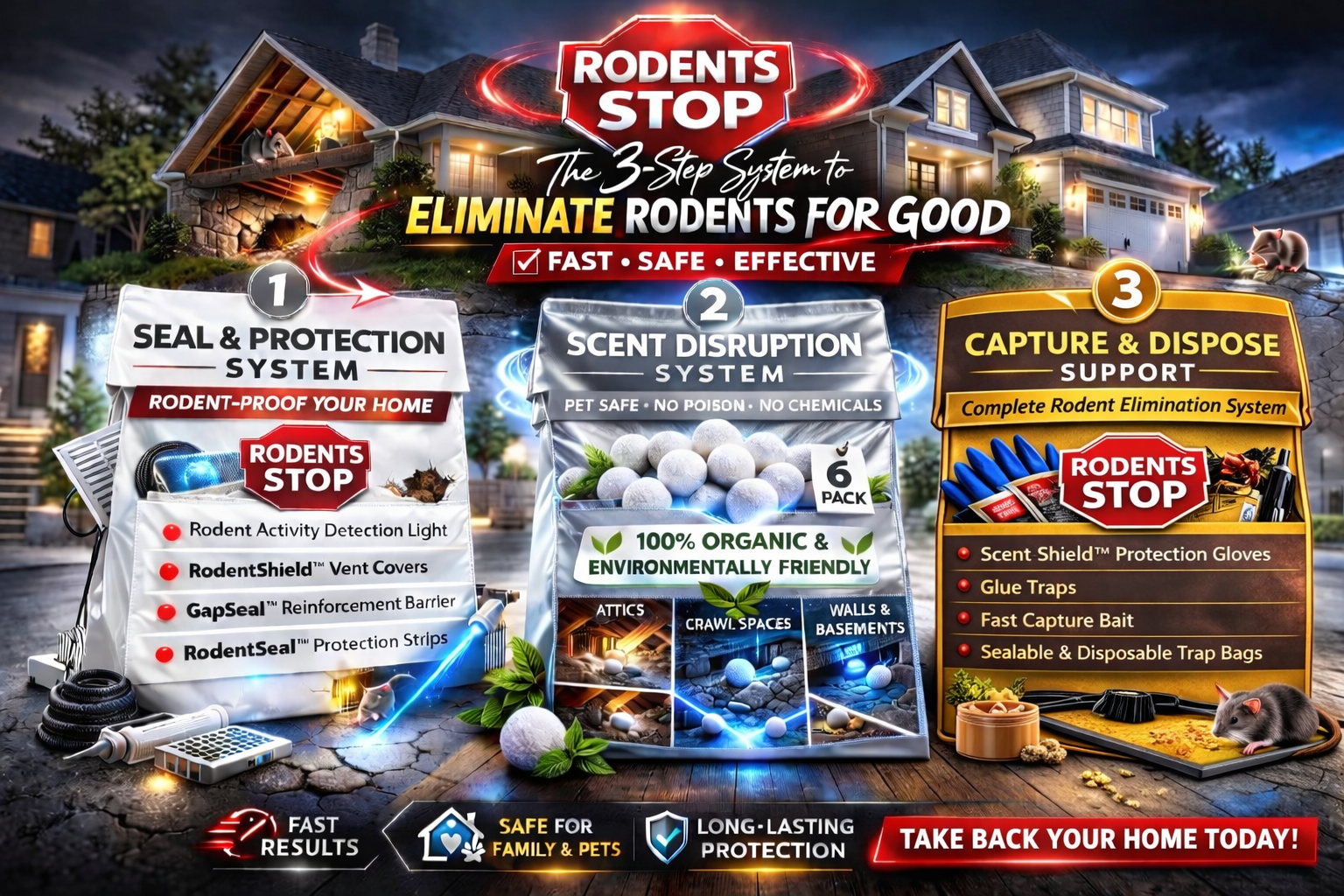 Rodents Stop™ Home Defense Kit for Rats & Mice